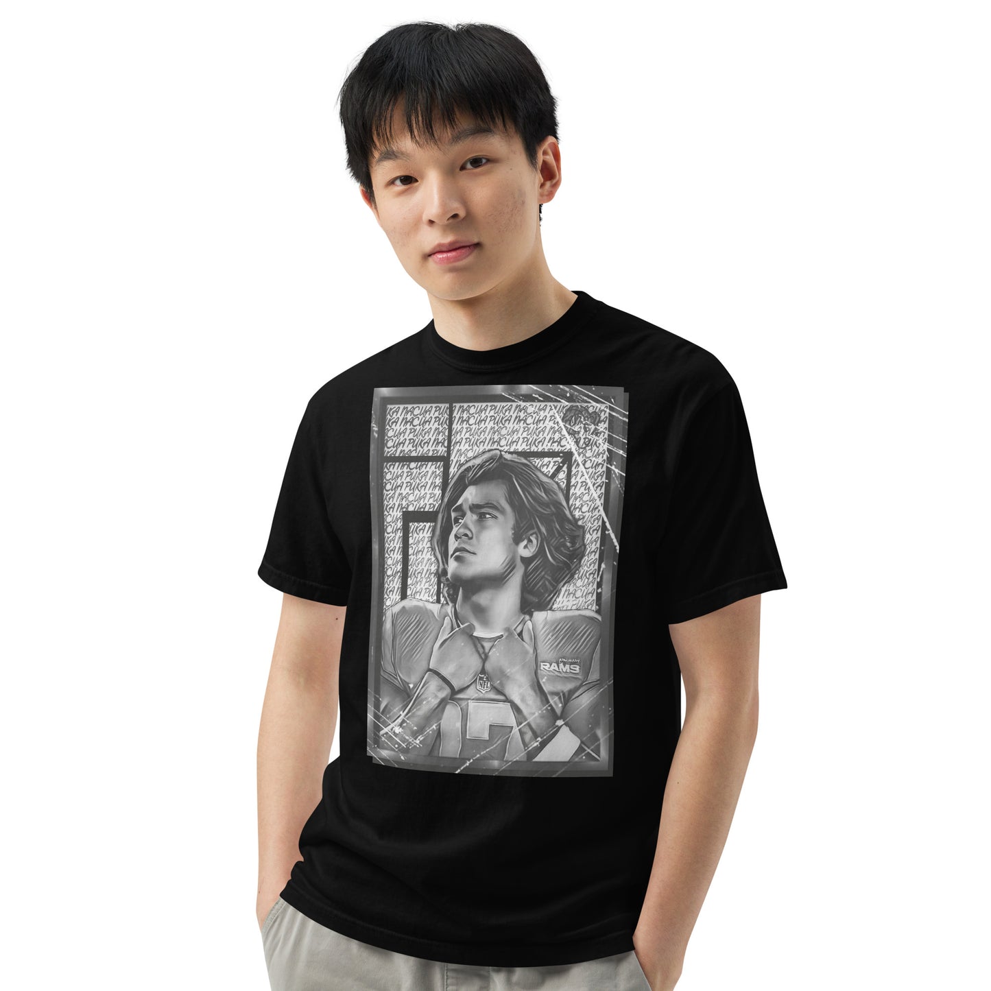 Portrait of Puka Heavyweight t-shirt